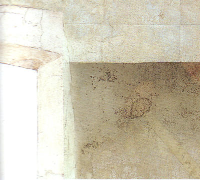 壁画のトマスの足